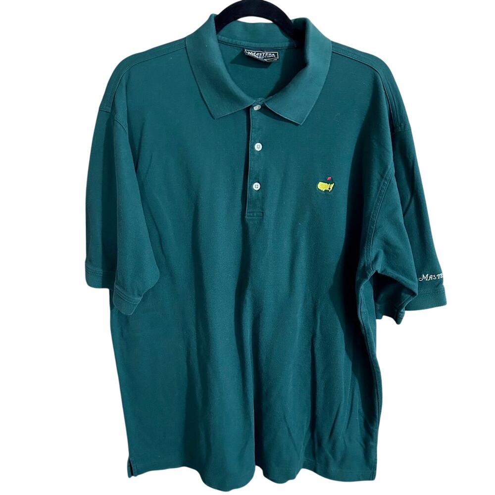 Masters Collection Men's sz XL 80's Two-Ply Mercerized Green Polo